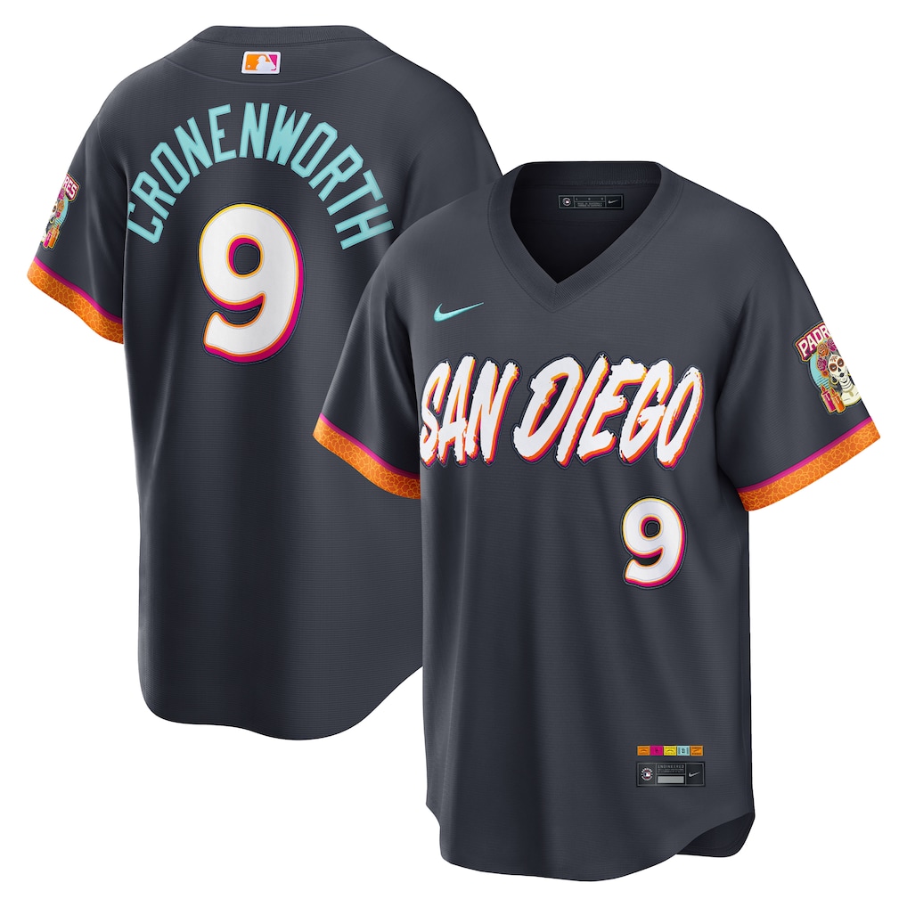 Men San Diego Padres #9 Jake Cronenworth Nike Obsidian 2026 City Connect Stadium Jersey->san diego padres->MLB Jersey